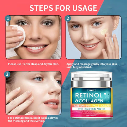 50ml Retinol Collagen and Hyaluronic Acid Face Cream Moisturizing